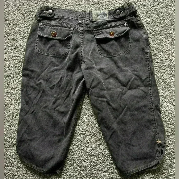 KAVU Brown Hemo Cotton Crop Capris Size 6 - Picture 3 of 5